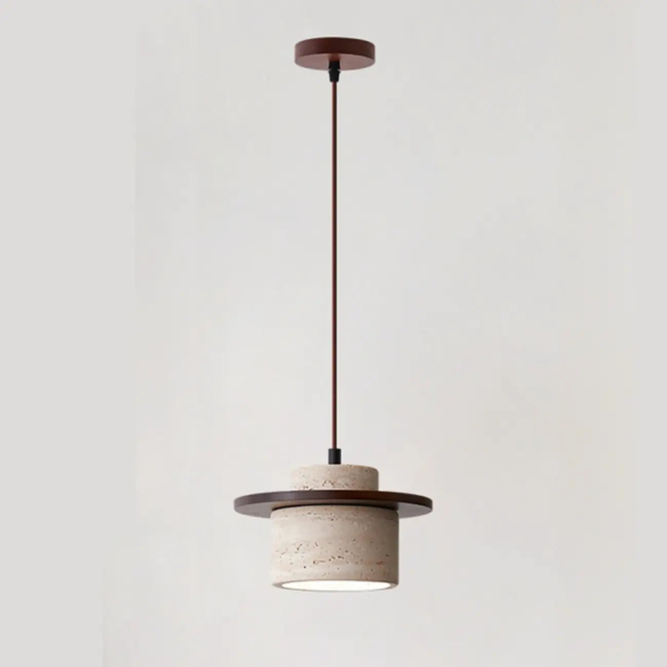 Suspension moderne en pierre kaki pour salon