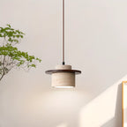 Suspension moderne en pierre kaki pour salon