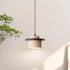 Suspension moderne en pierre kaki pour salon