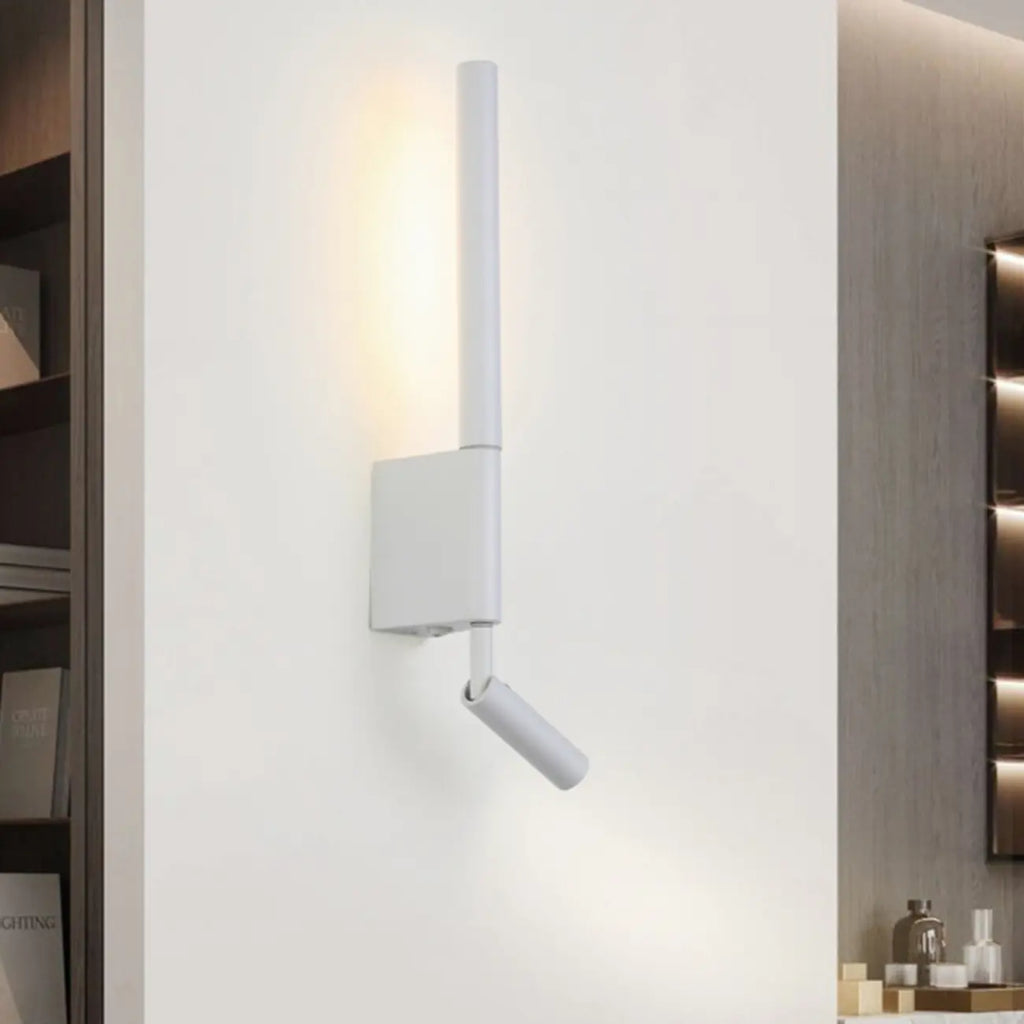 Applique murale géométrique blanche à 2 lumières LED pour intérieur