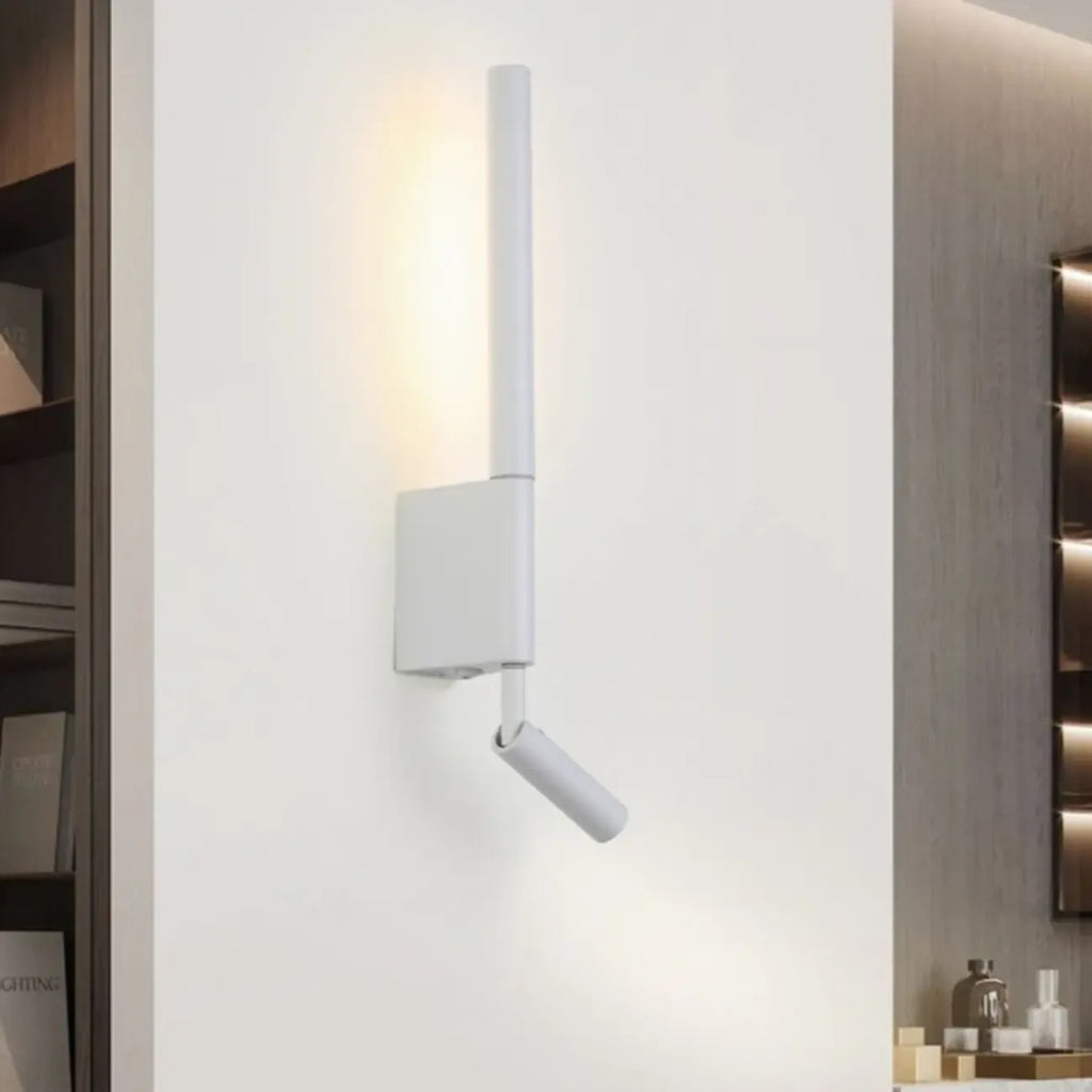 Applique murale géométrique blanche à 2 lumières LED pour intérieur