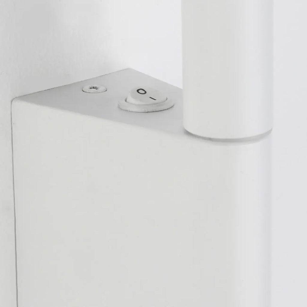 Applique murale géométrique blanche à 2 lumières LED pour intérieur