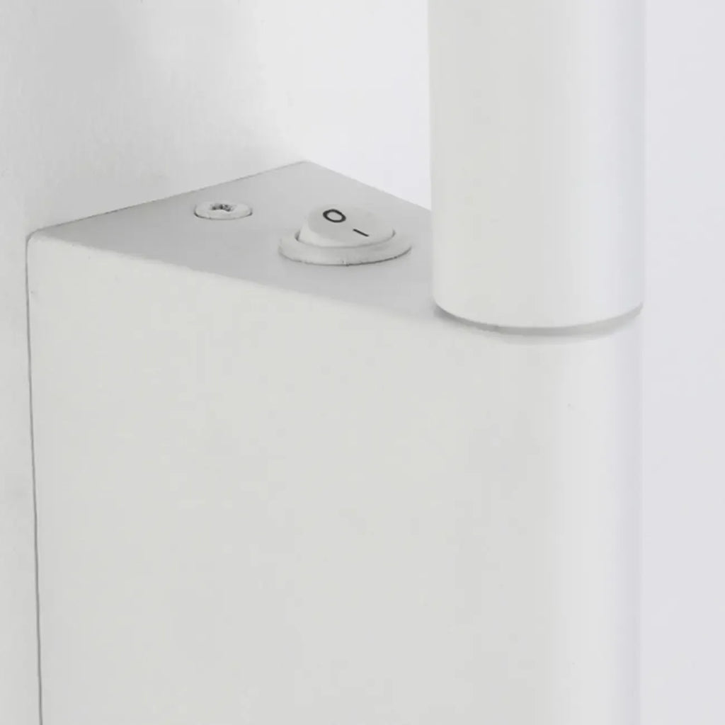 Applique murale géométrique blanche à 2 lumières LED pour intérieur