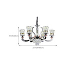 Lustre moderne à plusieurs niveaux en cristal chromé de luxe avec éclairage LED à intensité variable