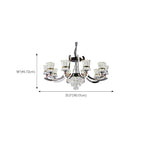 Lustre moderne à plusieurs niveaux en cristal chromé de luxe avec éclairage LED à intensité variable