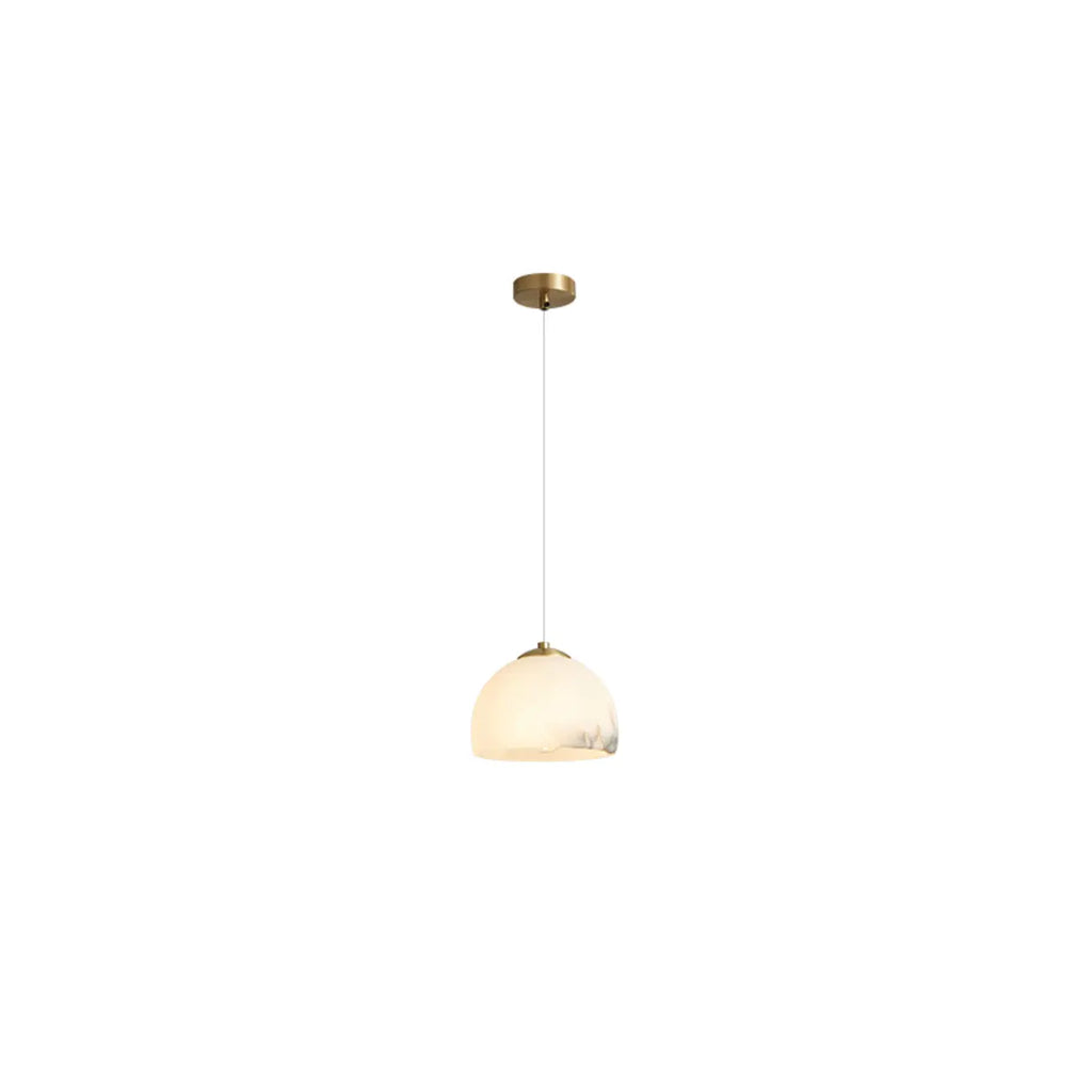 Suspension moderne conique en albâtre blanc pour chambre à coucher