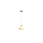 Suspension moderne conique en albâtre blanc pour chambre à coucher