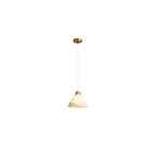Suspension moderne conique en albâtre blanc pour chambre à coucher