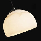 Suspension moderne conique en albâtre blanc pour chambre à coucher