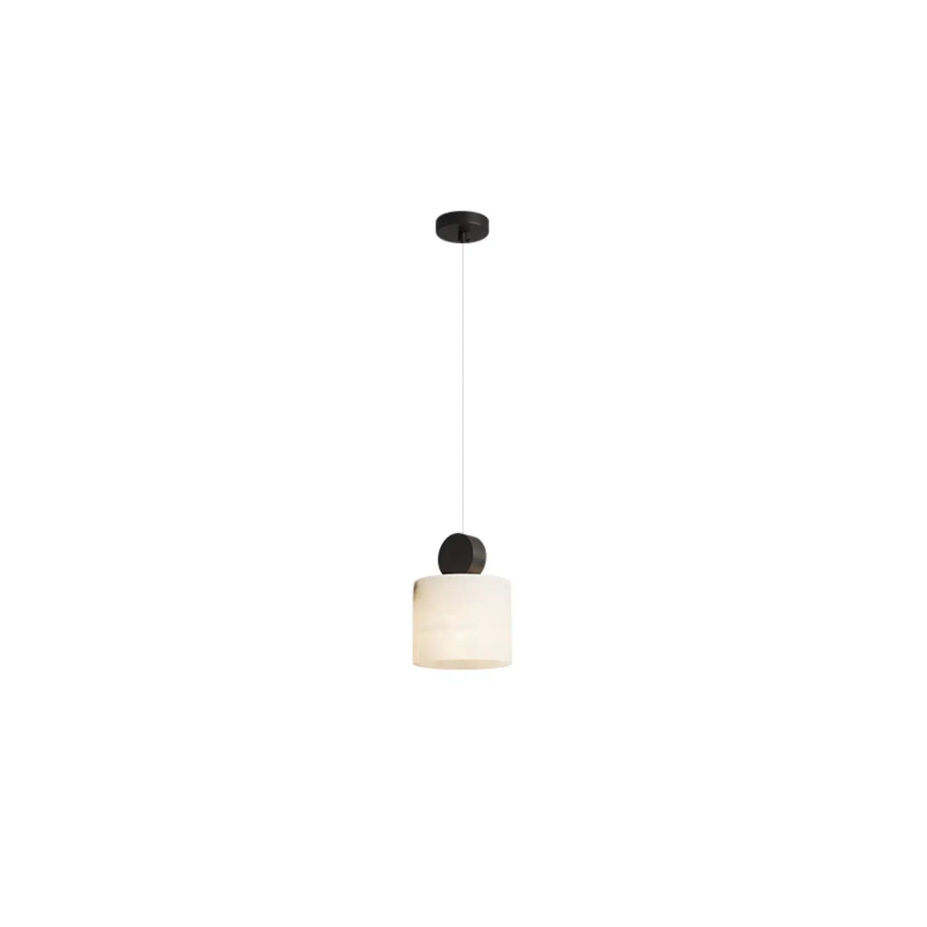 Suspension moderne conique en albâtre blanc pour chambre à coucher