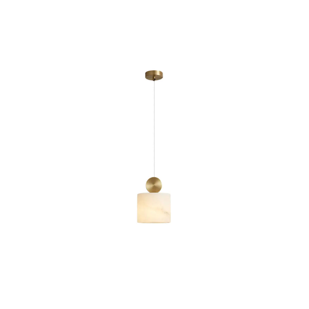 Suspension moderne conique en albâtre blanc pour chambre à coucher