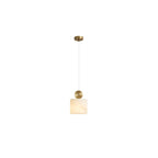 Suspension moderne conique en albâtre blanc pour chambre à coucher