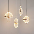 Mini suspension lumineuse LED réglable en acrylique transparent pour salle à manger