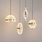 Mini suspension lumineuse LED réglable en acrylique transparent pour salle à manger