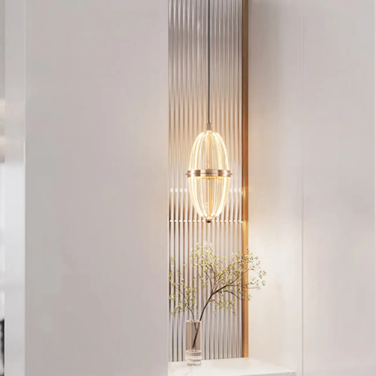 Mini suspension lumineuse LED réglable en acrylique transparent pour salle à manger