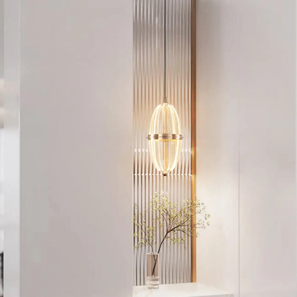Mini suspension lumineuse LED réglable en acrylique transparent pour salle à manger