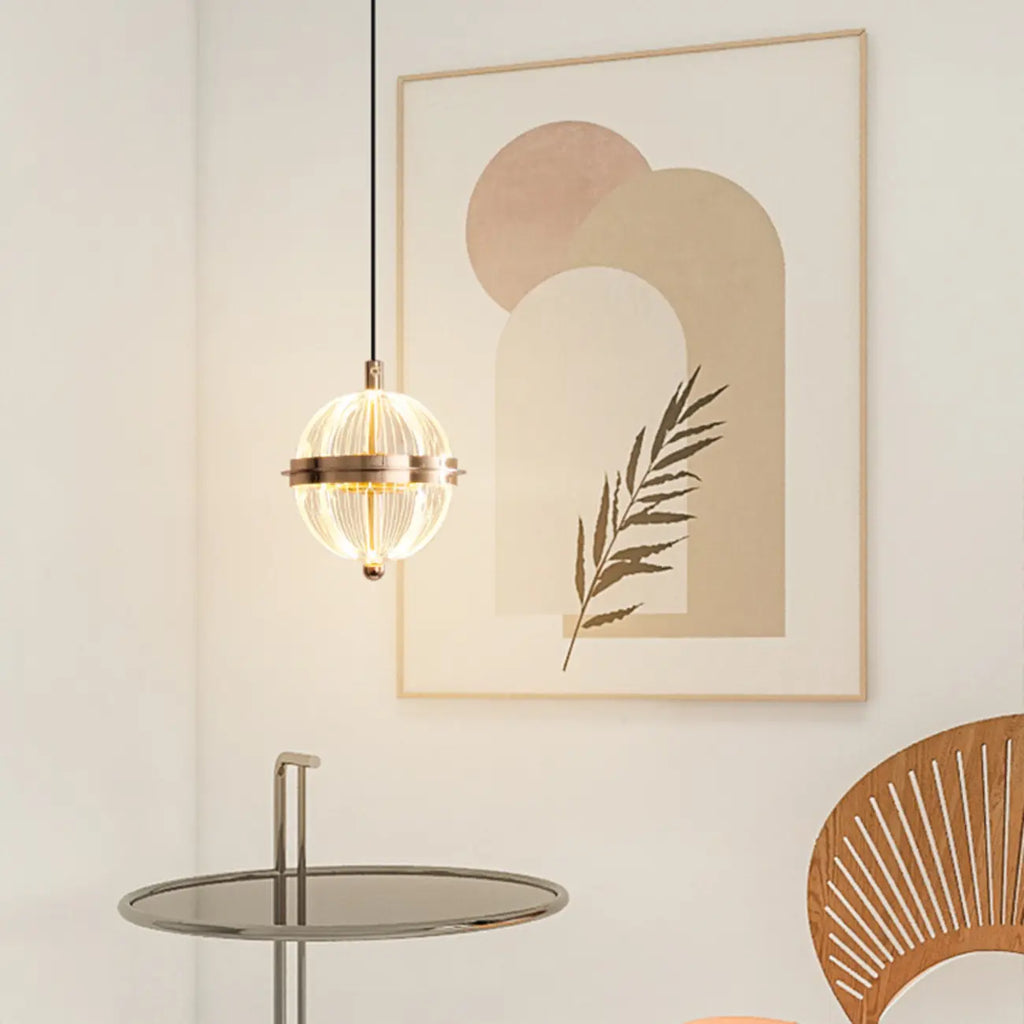Mini suspension lumineuse LED réglable en acrylique transparent pour salle à manger