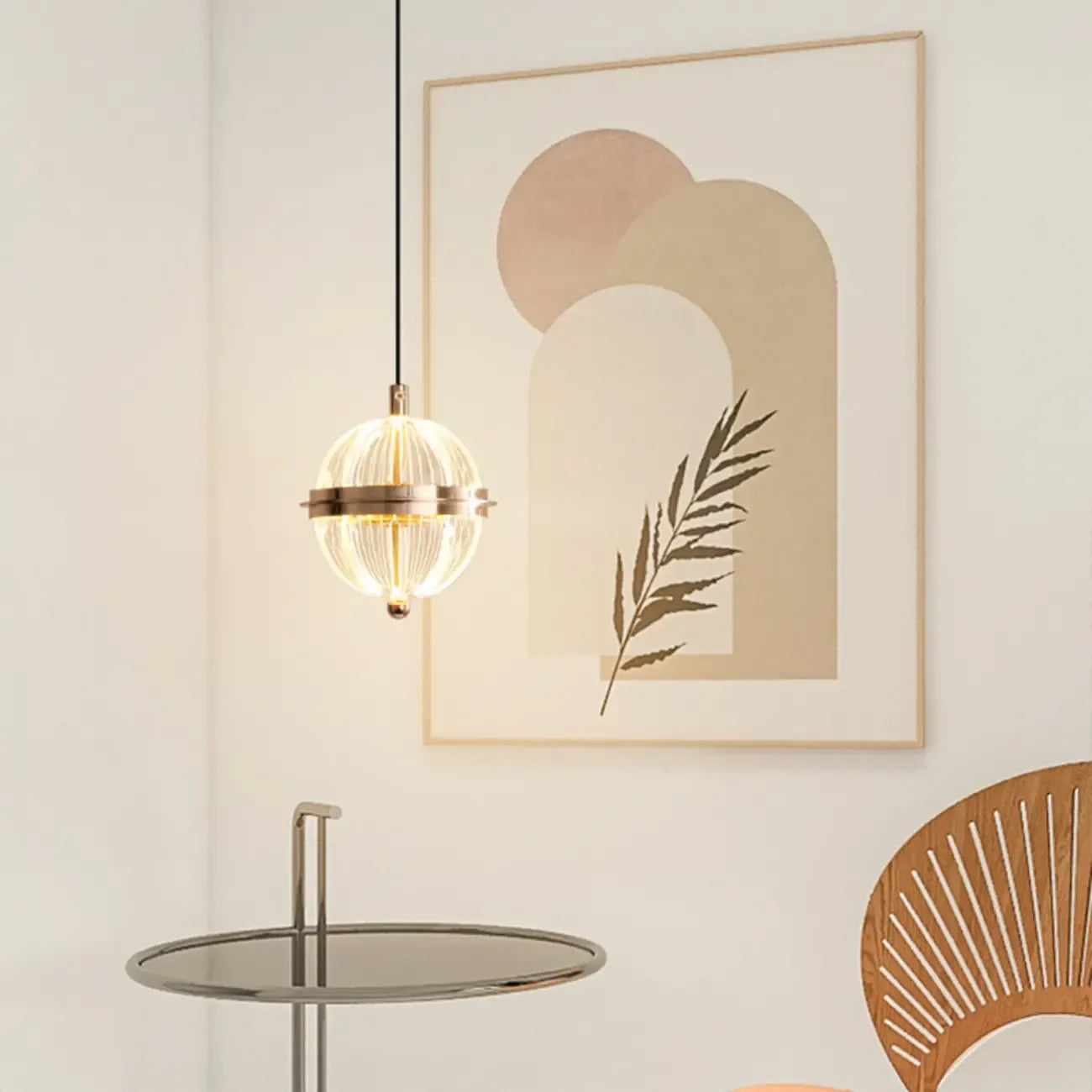Mini suspension lumineuse LED réglable en acrylique transparent pour salle à manger