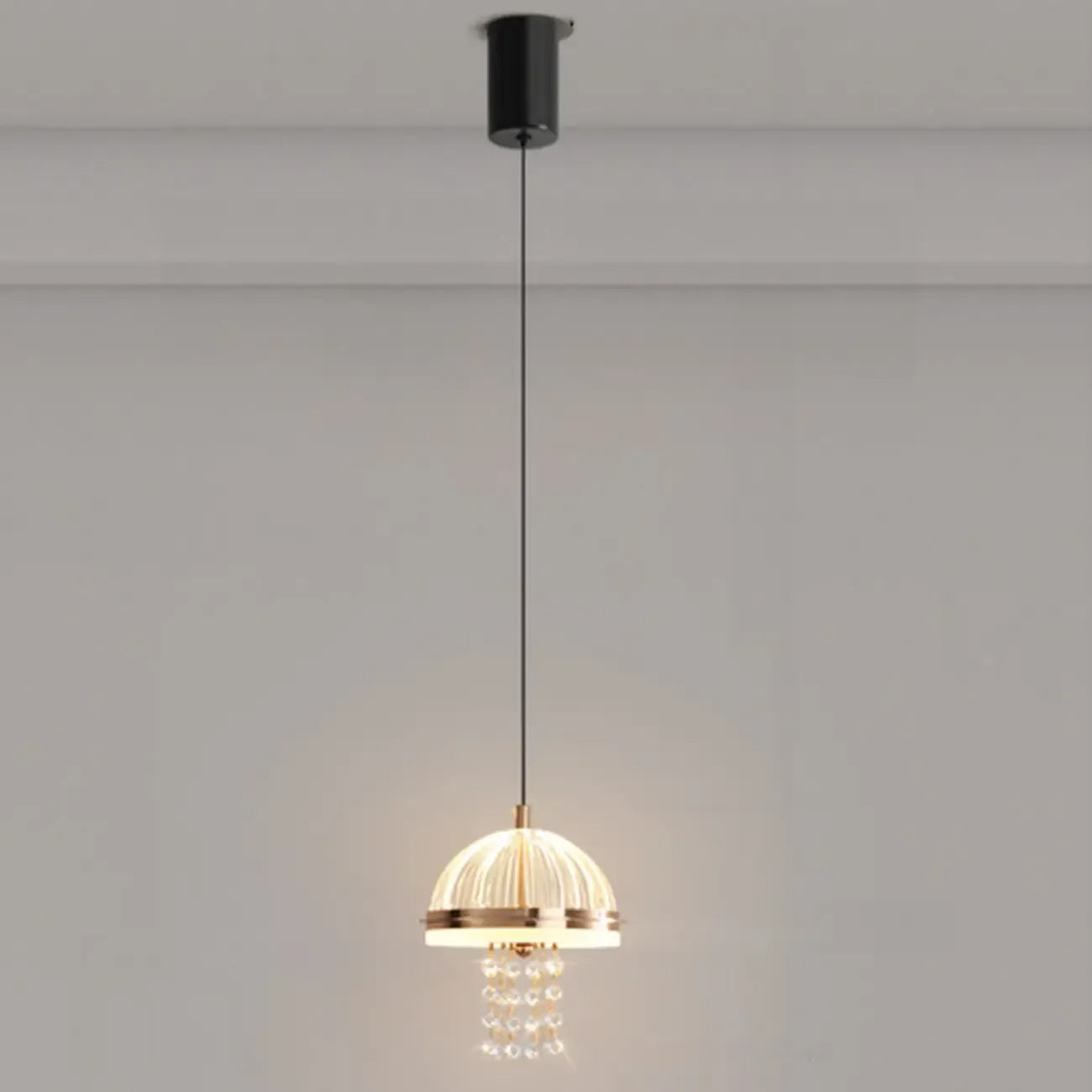 Mini suspension lumineuse LED réglable en acrylique transparent pour salle à manger