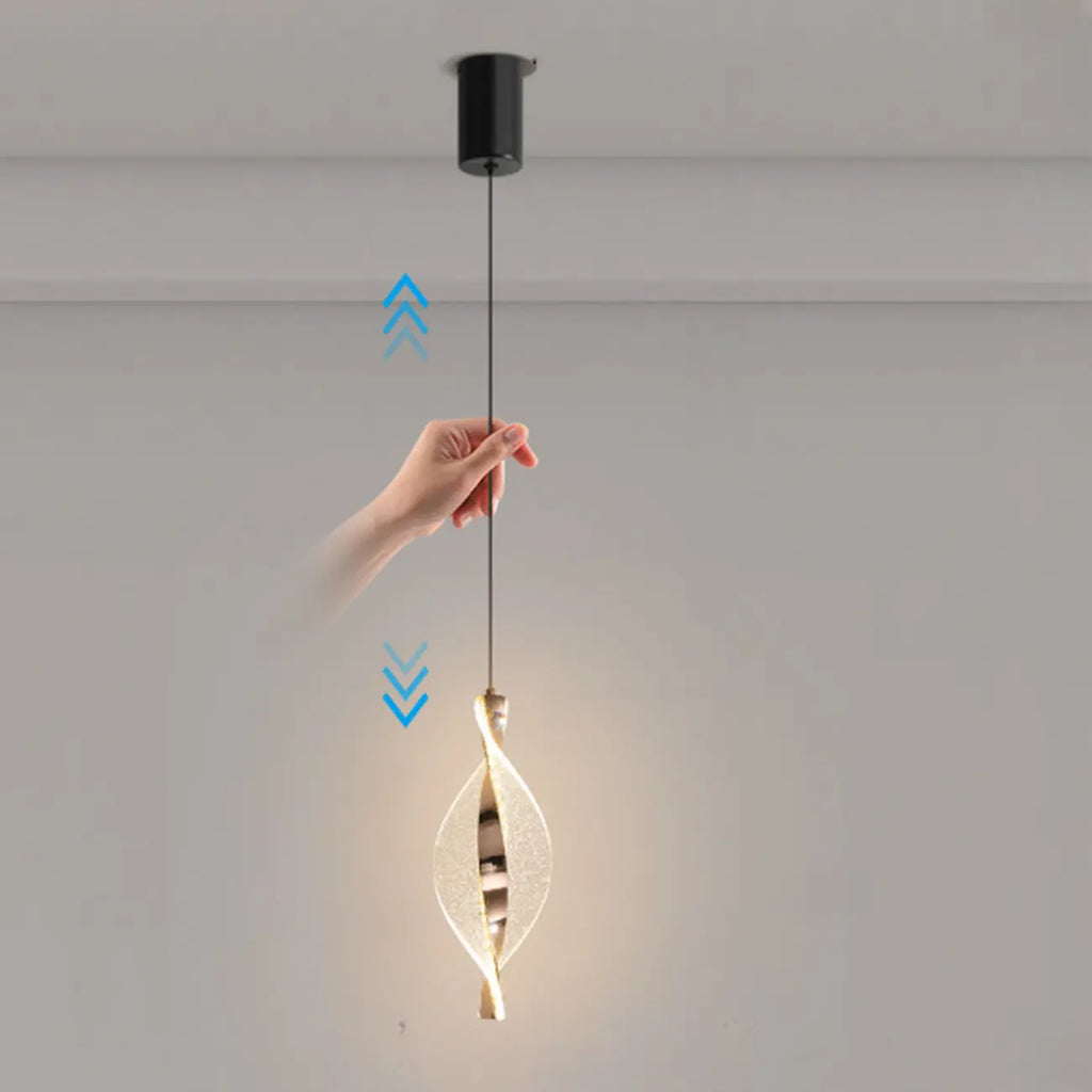 Mini suspension lumineuse LED réglable en acrylique transparent pour salle à manger