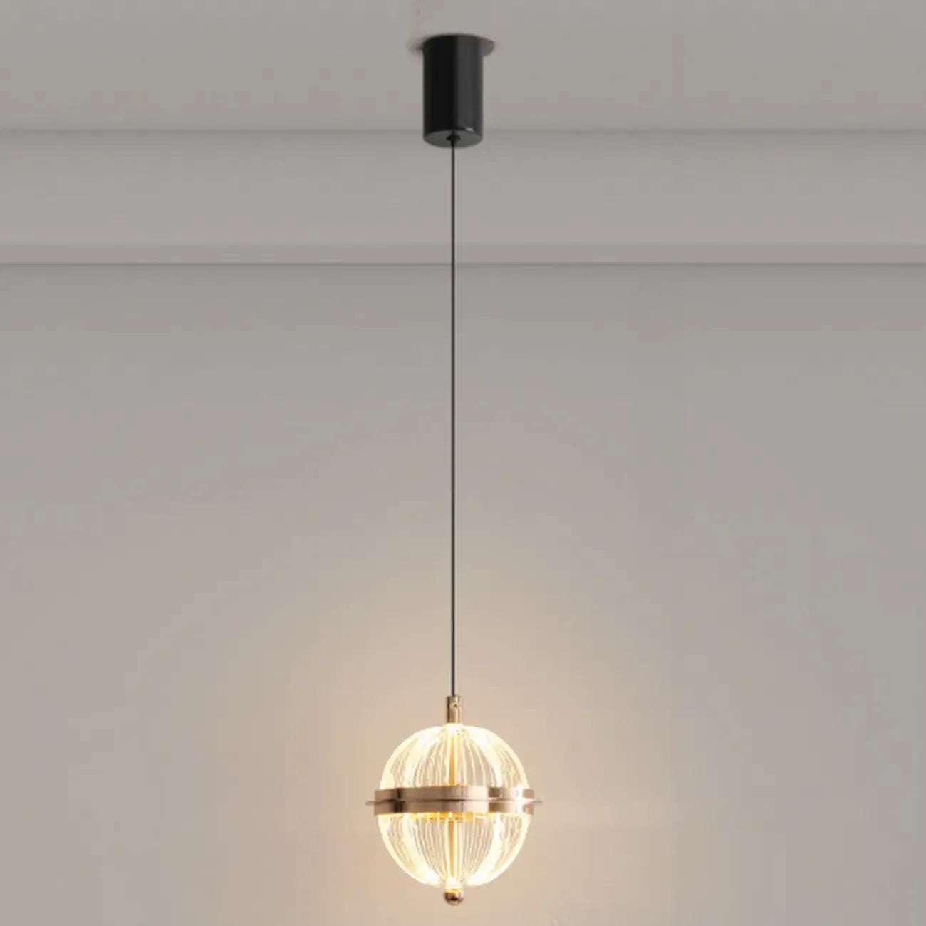 Mini suspension lumineuse LED réglable en acrylique transparent pour salle à manger
