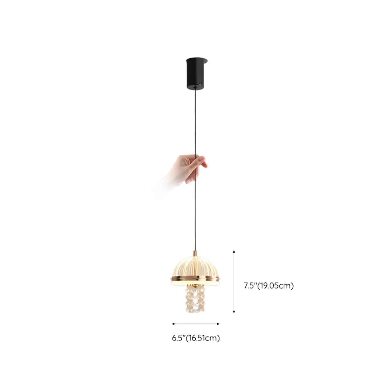 Mini suspension lumineuse LED réglable en acrylique transparent pour salle à manger