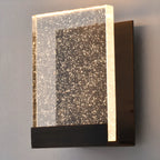 Applique murale géométrique en cristal avec abat-jour transparent pour chambre à coucher