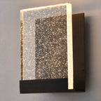 Applique murale géométrique en cristal avec abat-jour transparent pour chambre à coucher