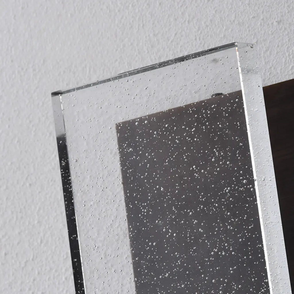 Applique murale géométrique en cristal avec abat-jour transparent pour chambre à coucher