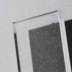 Applique murale géométrique en cristal avec abat-jour transparent pour chambre à coucher