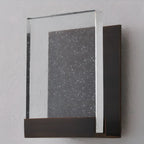 Applique murale géométrique en cristal avec abat-jour transparent pour chambre à coucher