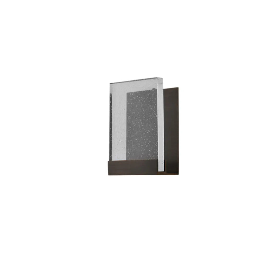 Applique murale géométrique en cristal avec abat-jour transparent pour chambre à coucher
