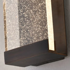 Applique murale géométrique en cristal avec abat-jour transparent pour chambre à coucher