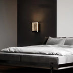 Applique murale géométrique en cristal avec abat-jour transparent pour chambre à coucher
