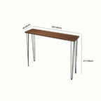 Tables de bar modernes en bois et métal couleur cacao, à quatre pieds, pour bistro
