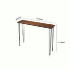 Tables de bar modernes en bois et métal couleur cacao, à quatre pieds, pour bistro