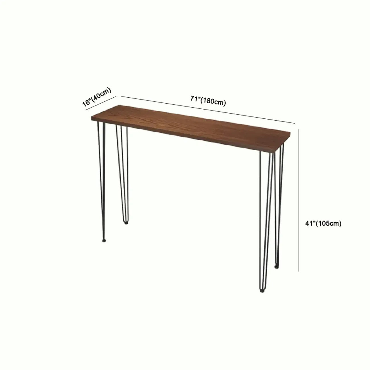 Tables de bar modernes en bois et métal couleur cacao, à quatre pieds, pour bistro