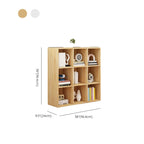 Bibliothèque basse minimaliste en bois blanc/naturel