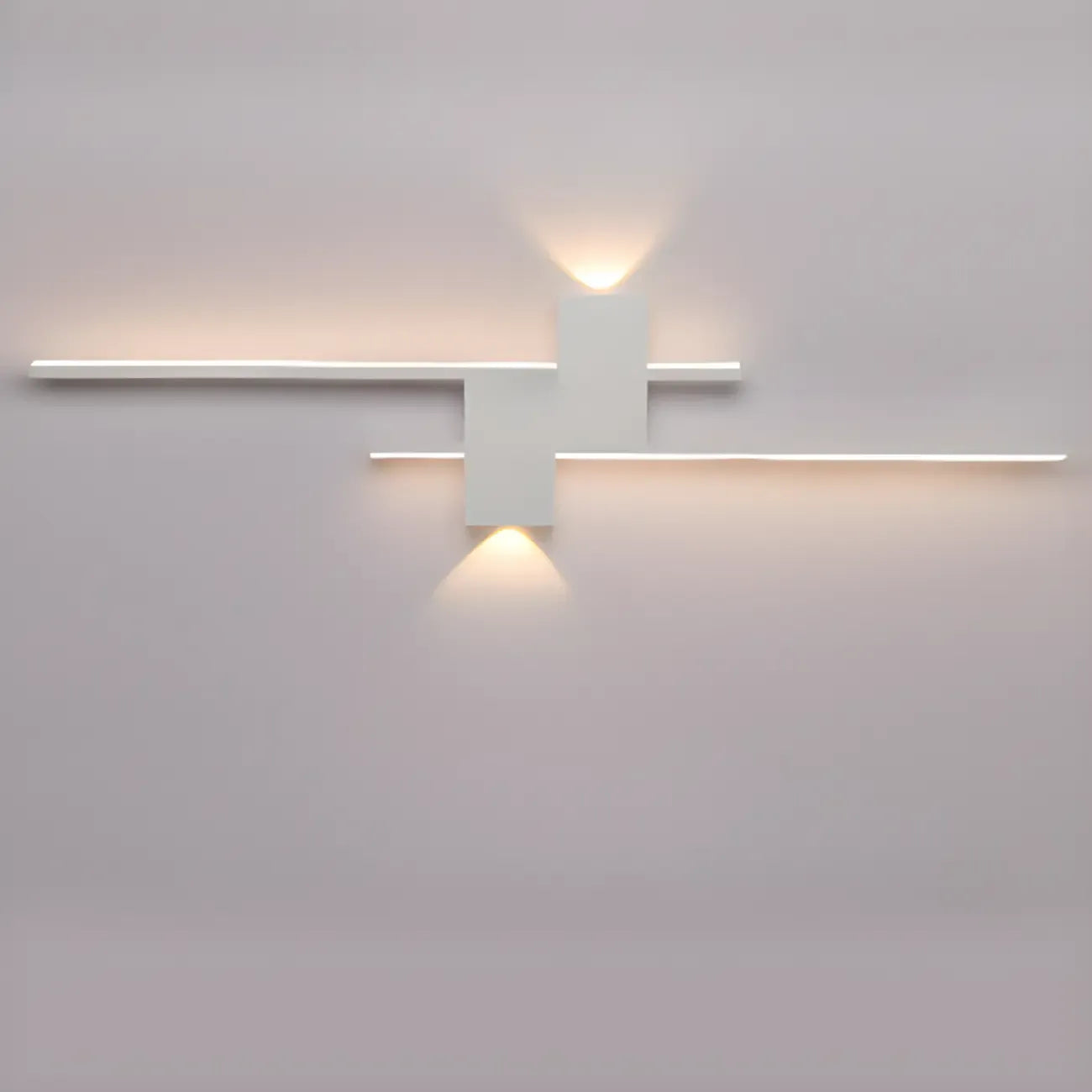 Applique da parete a LED lineare nera moderna a 5 luci per camera da letto
