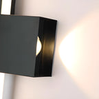 Applique da parete a LED lineare nera moderna a 5 luci per camera da letto
