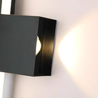 Applique da parete a LED lineare nera moderna a 5 luci per camera da letto