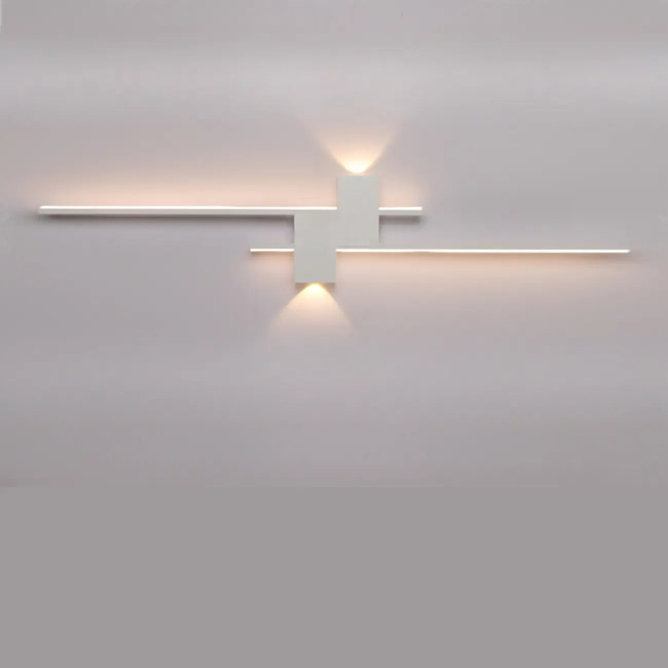 Applique da parete a LED lineare nera moderna a 5 luci per camera da letto