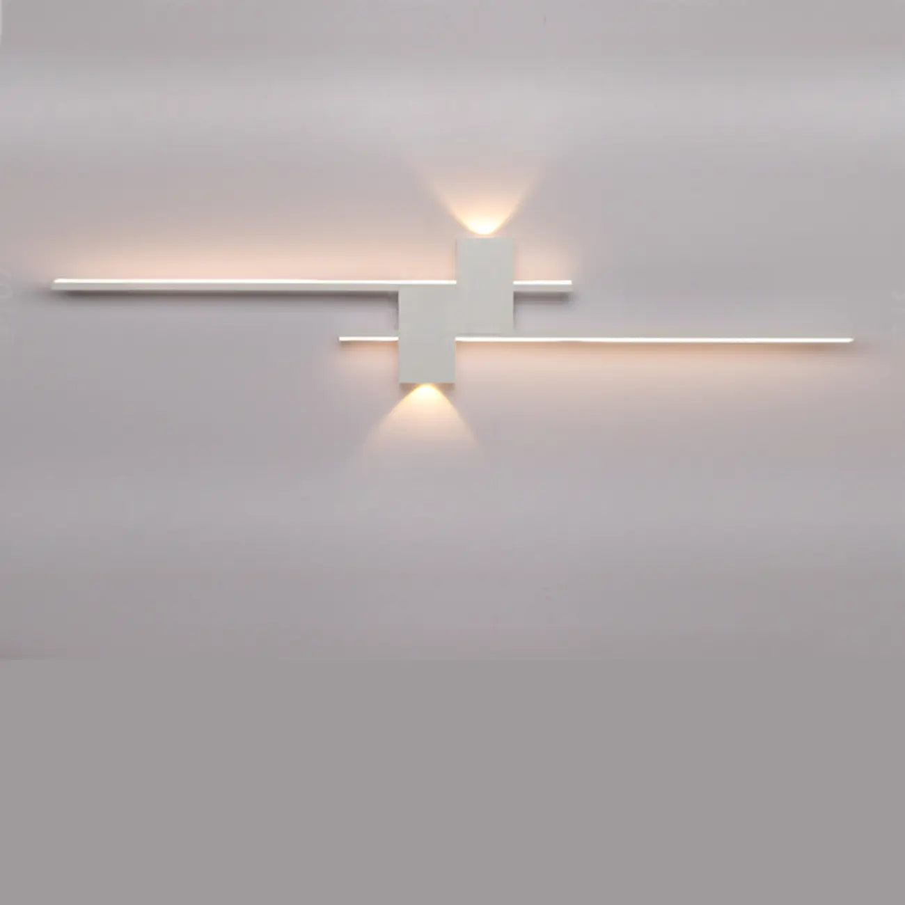 Applique da parete a LED lineare nera moderna a 5 luci per camera da letto