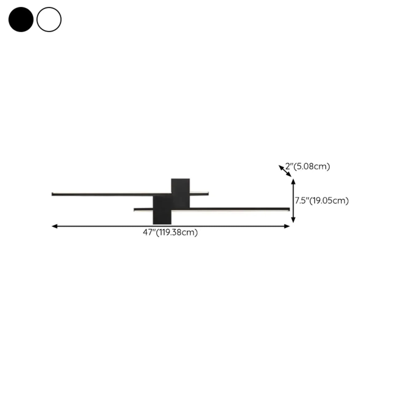 Applique da parete a LED lineare nera moderna a 5 luci per camera da letto