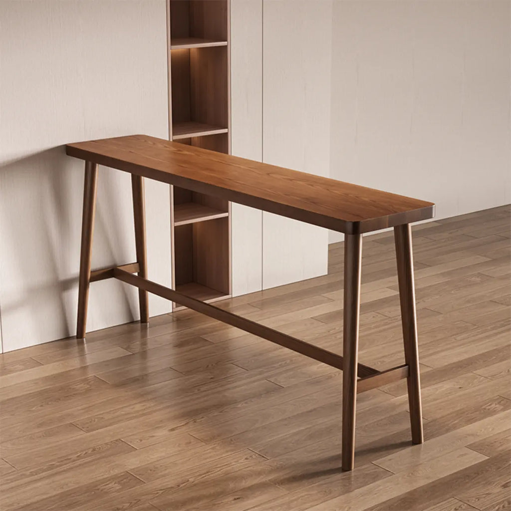 Tables de bar minimalistes en bois couleur cacao, style tréteau, pour la maison