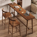 Tables de bar minimalistes en bois couleur cacao, style tréteau, pour la maison