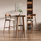 Tables de bar minimalistes en bois couleur cacao, style tréteau, pour la maison