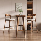 Tables de bar minimalistes en bois couleur cacao, style tréteau, pour la maison