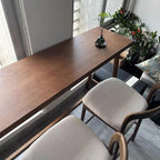 Tables de bar minimalistes en bois couleur cacao, style tréteau, pour la maison