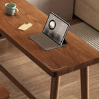 Tables de bar minimalistes en bois couleur cacao, style tréteau, pour la maison